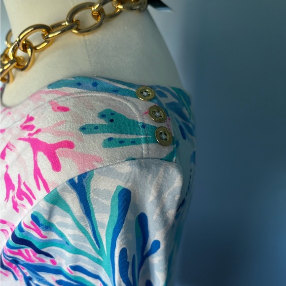 Lilly Pulitzer Sophie UPF 50 Women's Medium Knit Floral Dress. EUC - Picture 3 of 11